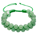 Yeşil Aventurin 8mm Çift Sıra Makrome Doğal Taş Bileklik