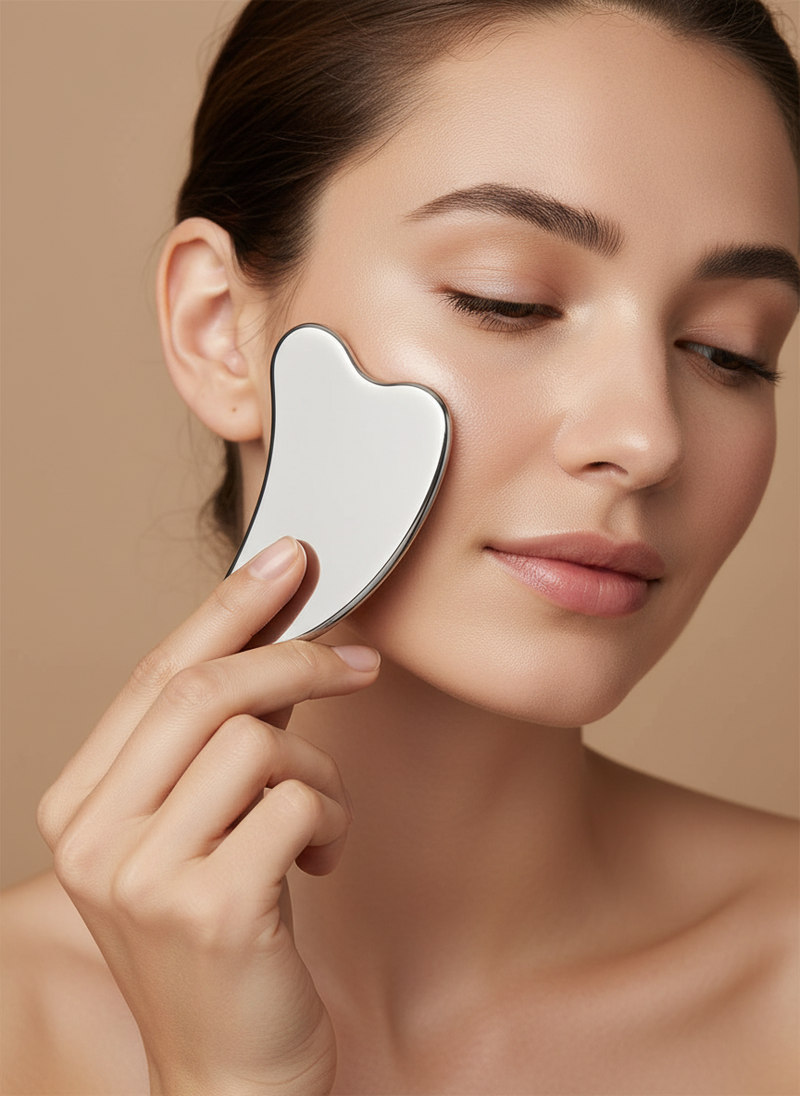 Doğal Taş Gua Sha – Yüz Şekillendirme ve Lenf Masaj Taşı | Sertifikalı Doğal Taş