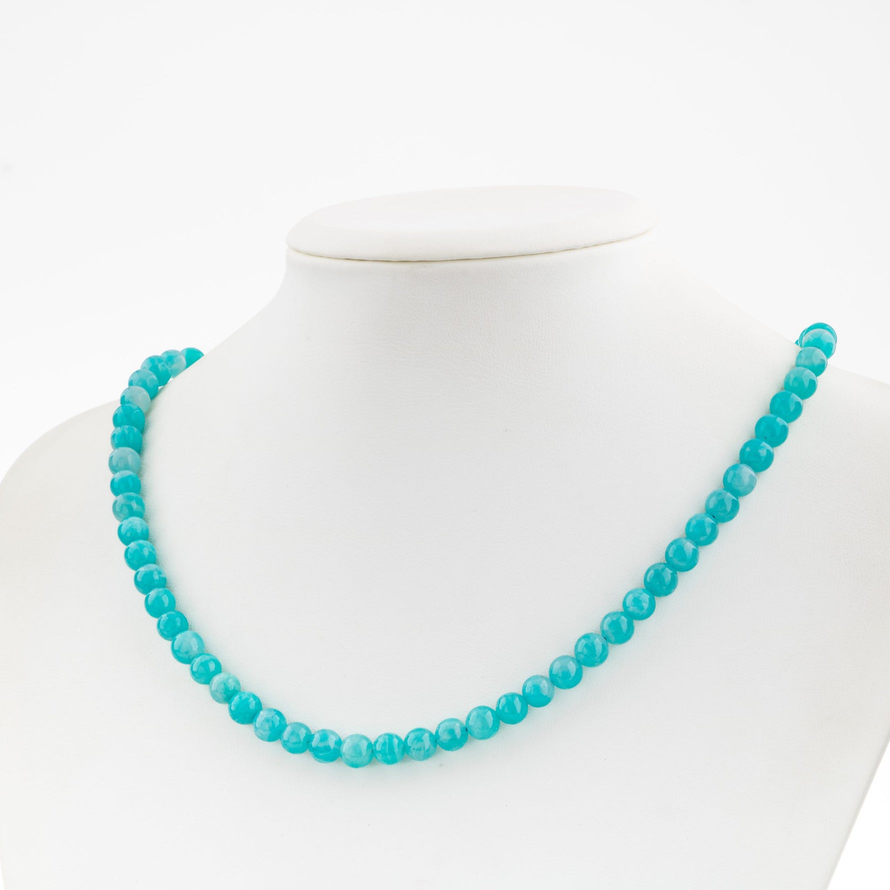 Amazonit 6 mm Dizi Doğal Taş Kolye