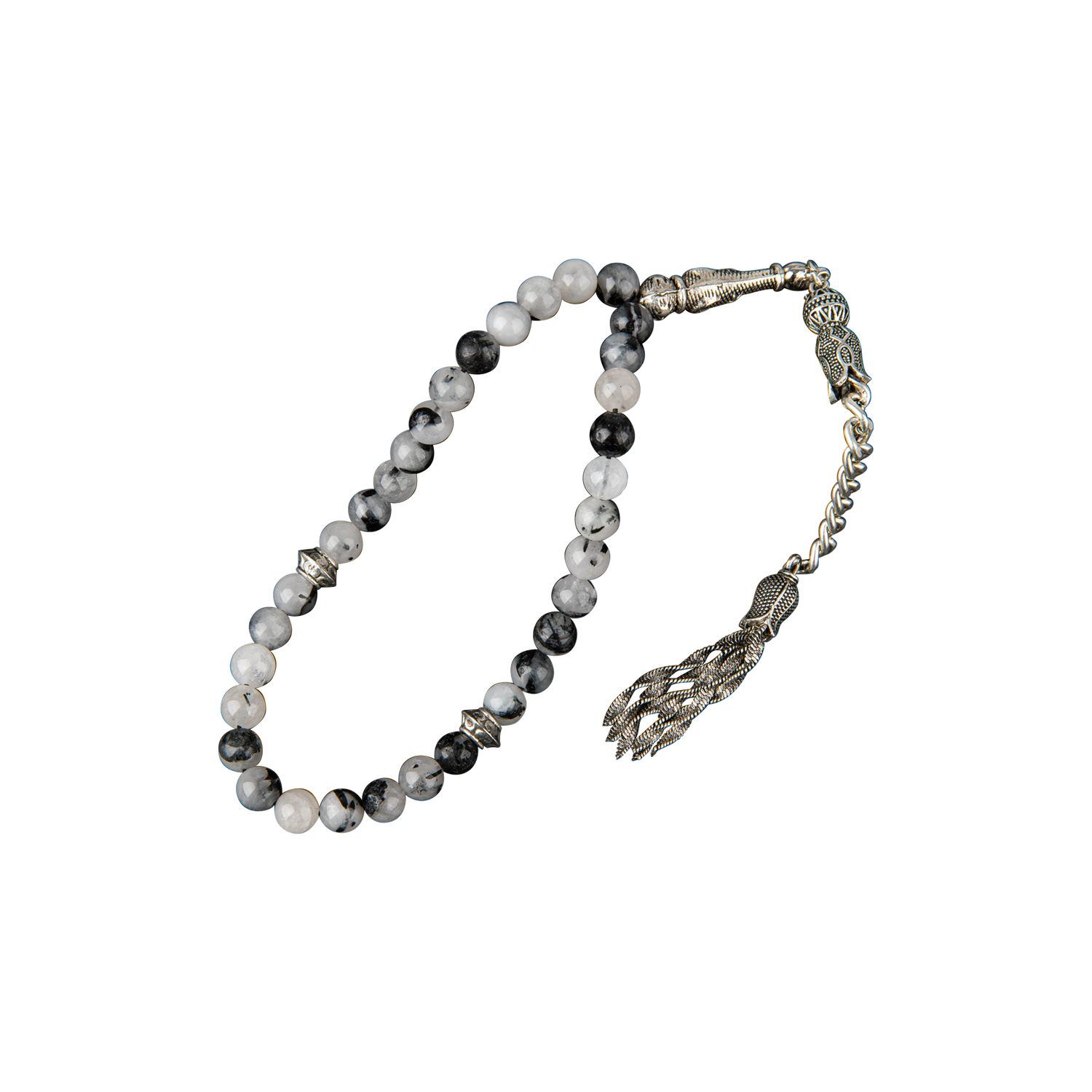 Rutilli Kuvars Doğal Taş Tesbih 33lük - 6mm