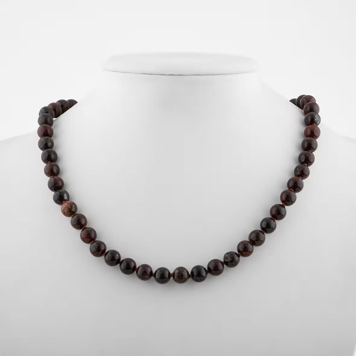 Dragon Jasper 6 mm Dizi Doğal Taş Kolye