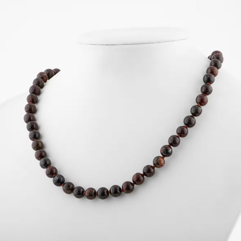 Dragon Jasper 6 mm Dizi Doğal Taş Kolye