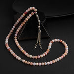 Opal Pembe Doğal Taş Tesbih 99luk - 6mm