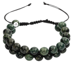 Yeşil Kanbaba Jasper 8mm Çift Sıra Makrome Doğal Taş Bileklik