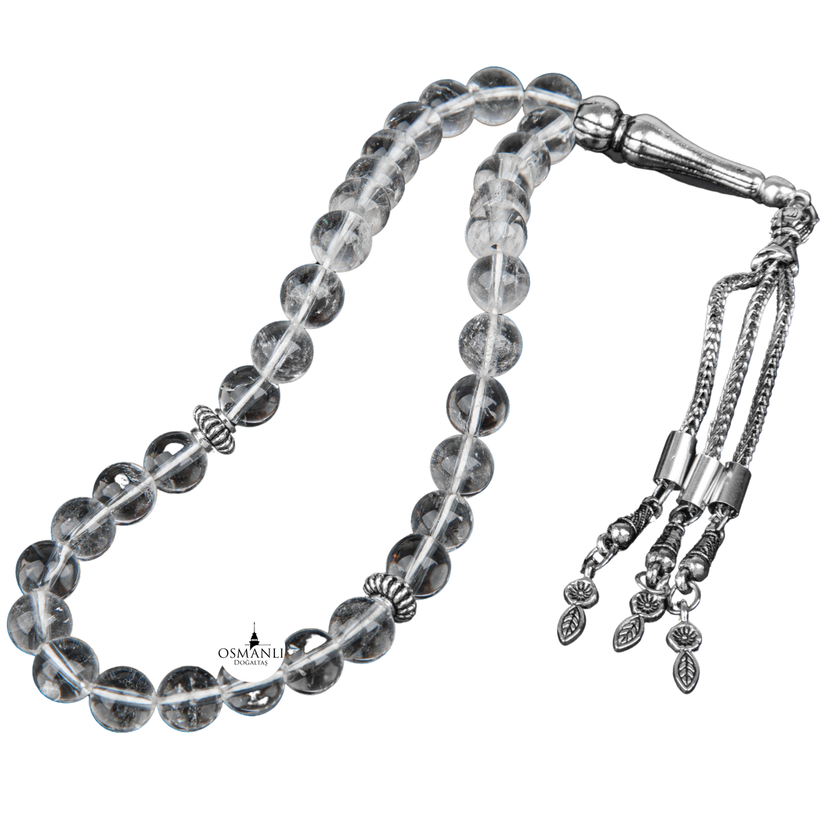 Kristal Kuvars Doğal Taş Tesbih 33lük - 8mm