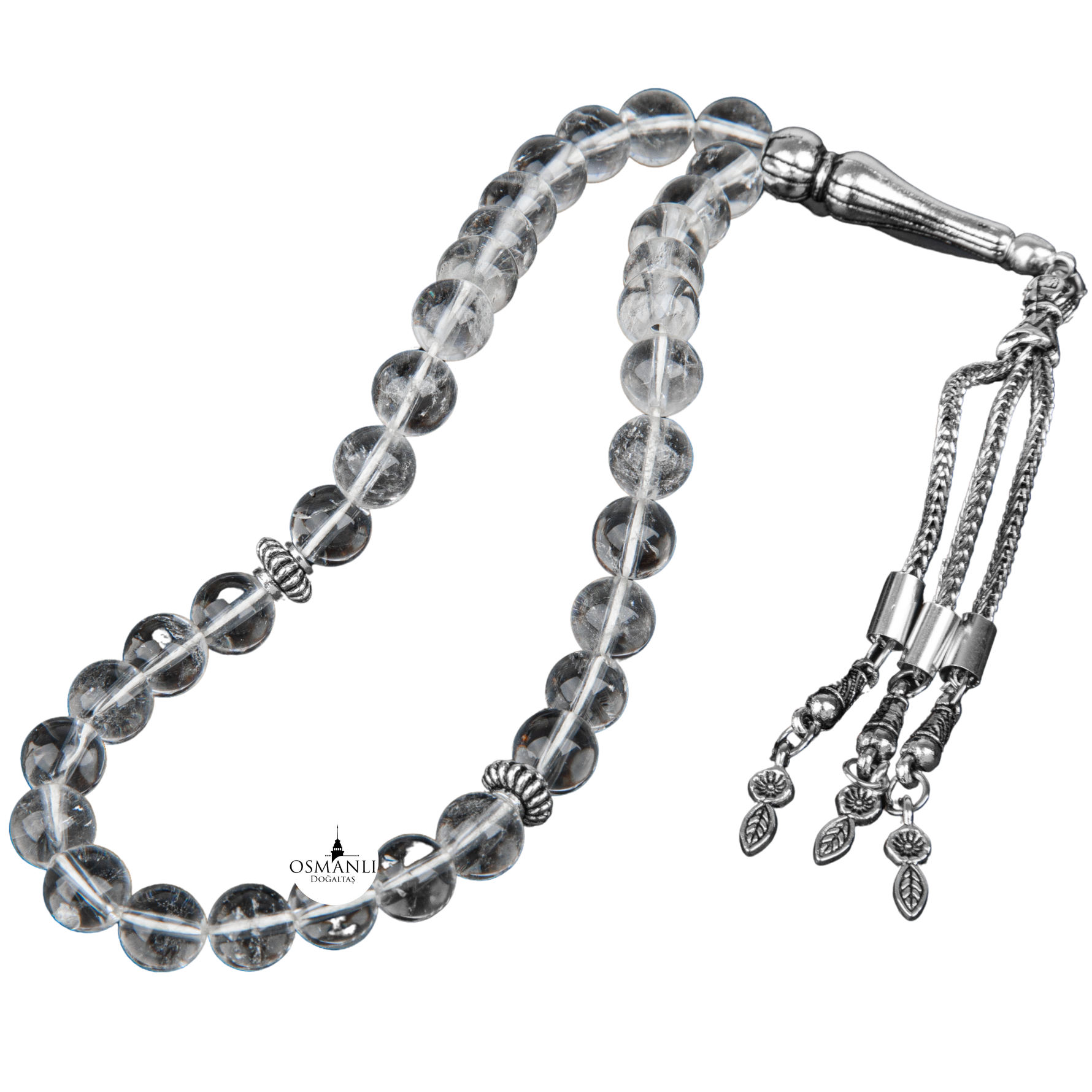 Kristal Kuvars Doğal Taş Tesbih 33lük - 8mm