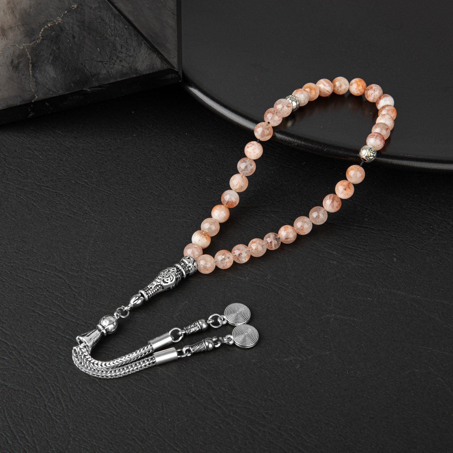 Güneş Taşı Doğal Taş Tesbih 33lük - 6mm