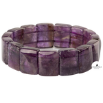 Ametist Doğal Taş Kare Kesim Geniş Kesim Bileklik