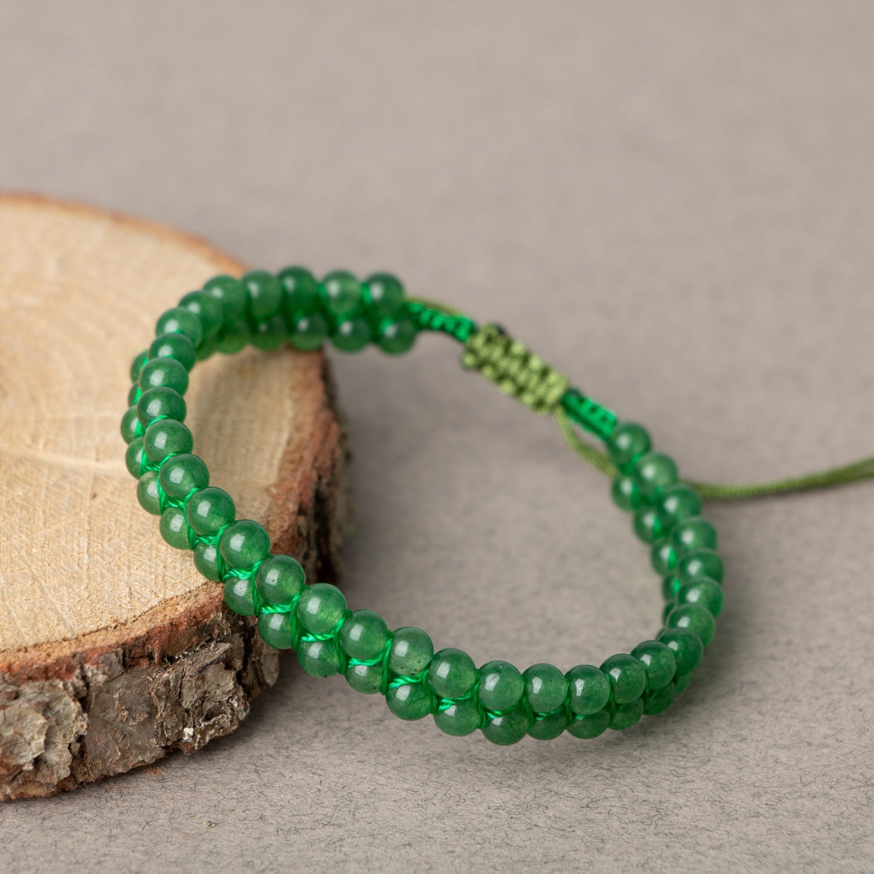 Aventurin 4mm Çift Sıra Doğal Taş Bileklik