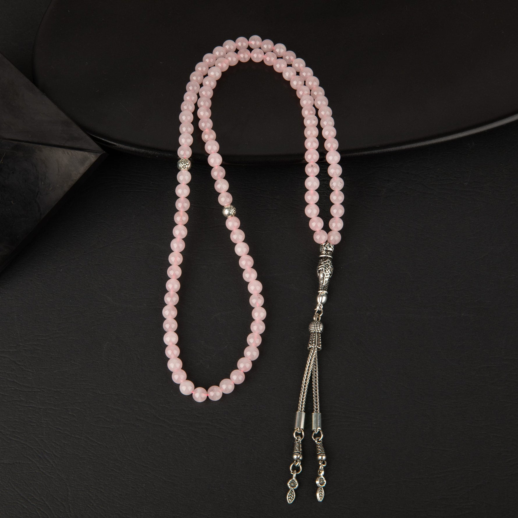 Pembe Kuvars (Gül Kuvars) Doğal Taş Tesbih 99luk - 6mm