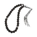 Siyah Lav Taşı Doğal Taş Tesbih 33lük - 8mm