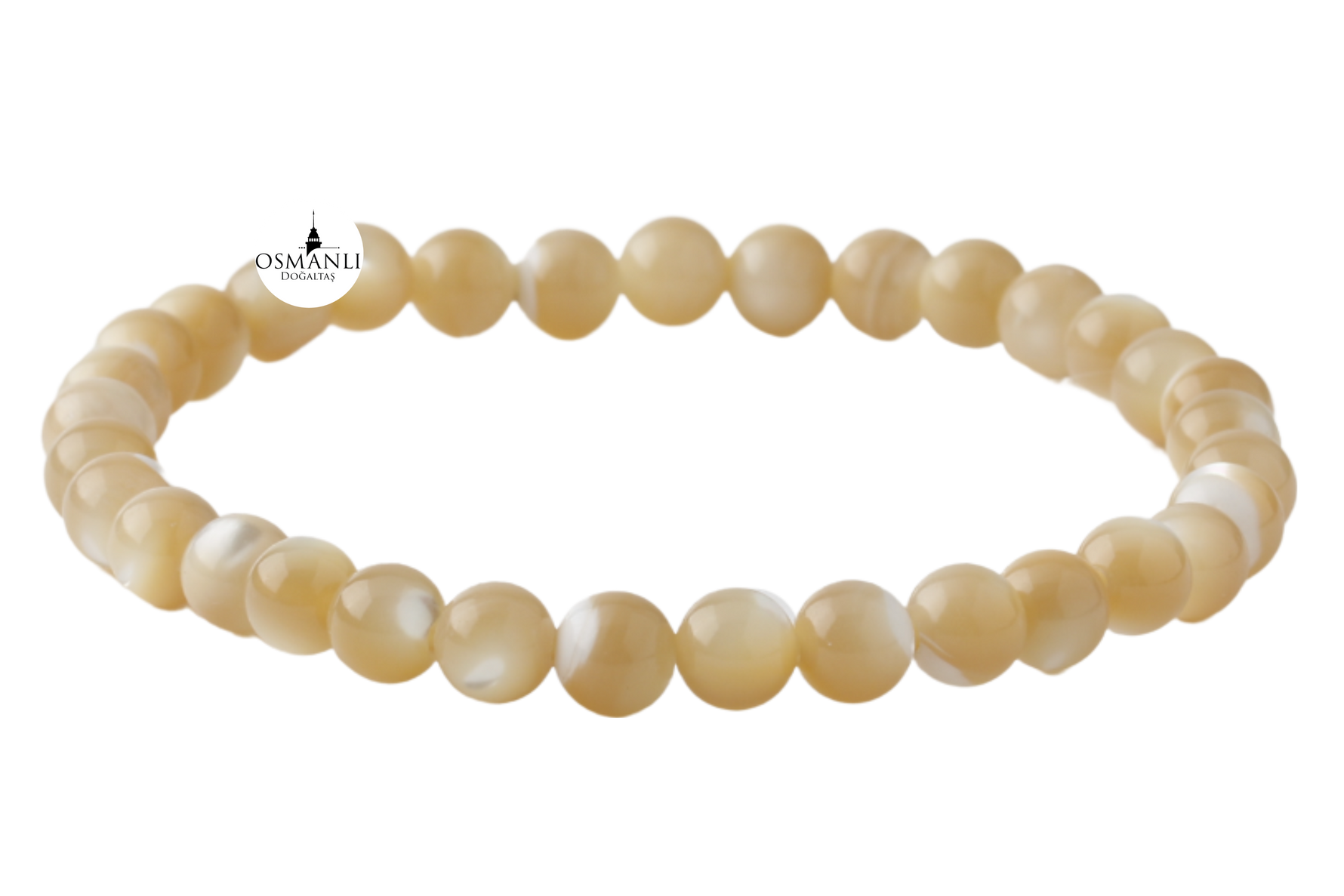 Sedef 6mm Doğal Taş Bileklik