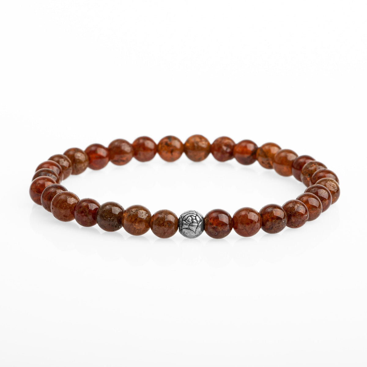 Hessonit Lal 6mm Doğal Taş Bileklik