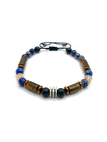 Erkek Başarı Kariyer Cesaret Bilekliği Shungite (Şungit) - Sodalit - Hematit - Lapis - Dumortierit - Kaplan Gözü - Sitrin