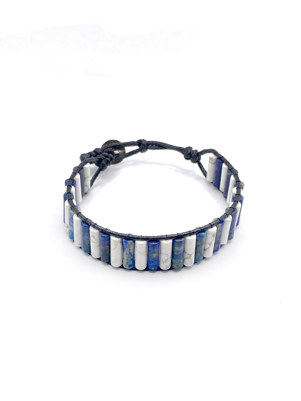 Erkek Bilekliği Lapis-Havlit Doğal Taş Hakiki Orijinal Sertifikalı Bileklik