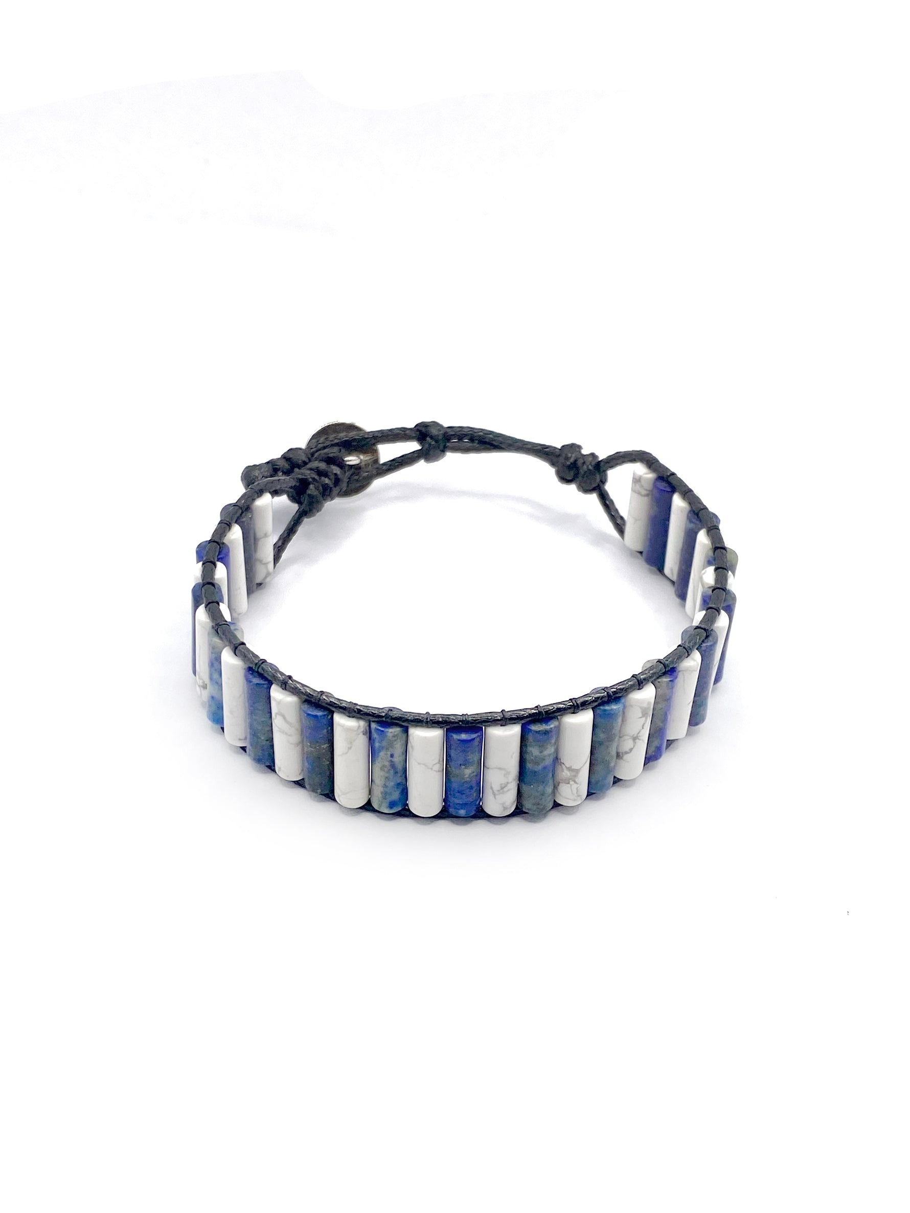 Erkek Bilekliği Lapis-Havlit Doğal Taş Hakiki Orijinal Sertifikalı Bileklik