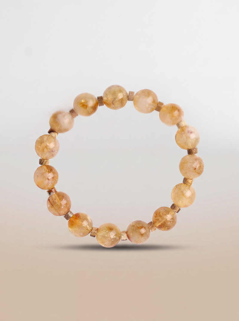 Sitrin - Jasper Doğal Taş Bileklik (10 mm)
