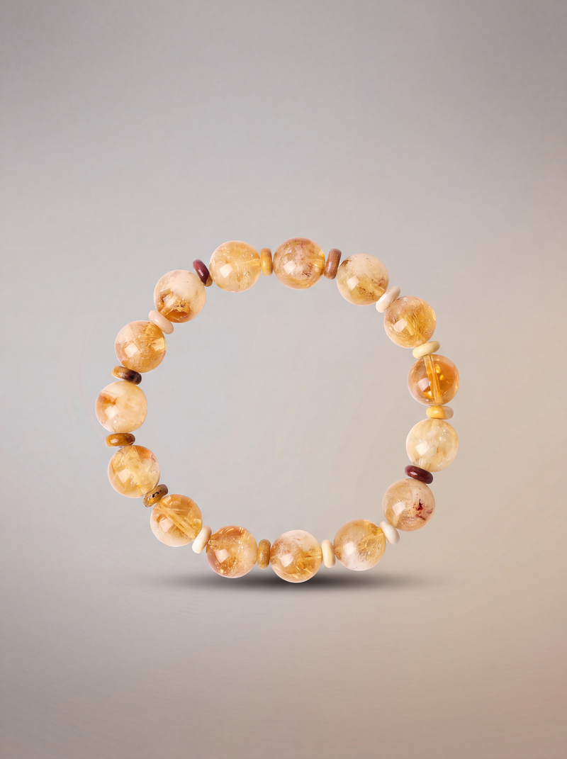 Sitrin - Renkli Jasper Doğal Taş Bileklik (10 mm)