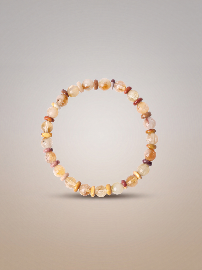 Sitrin - Renkli Jasper Doğal Taş Bileklik (6 mm)