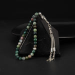 Hint Akiği Doğal Taş Tesbih 33lük - 6mm