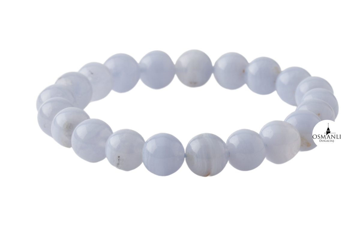 Mavi Akik 8mm Doğal Taş Bileklik