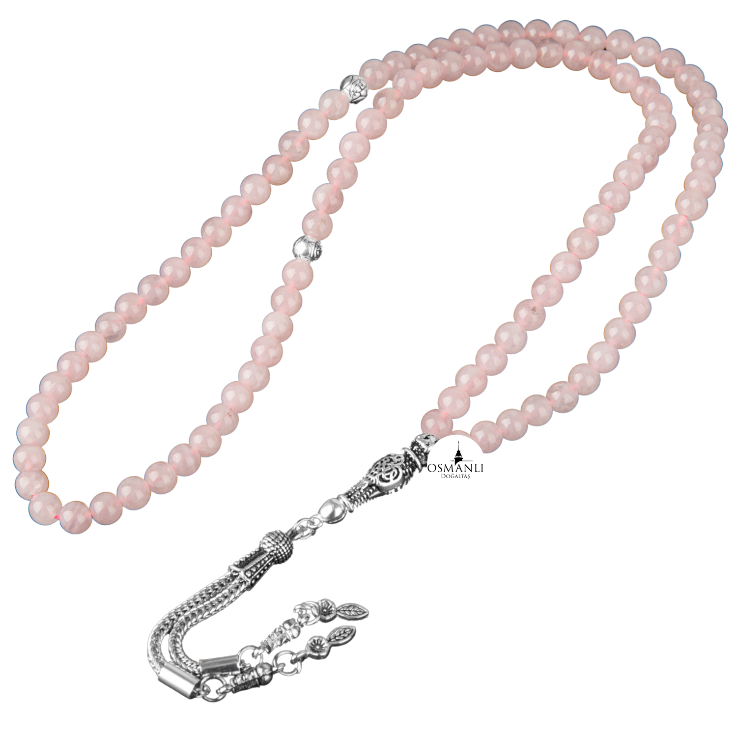 Pembe Kuvars (Gül Kuvars) Doğal Taş Tesbih 99luk - 6mm