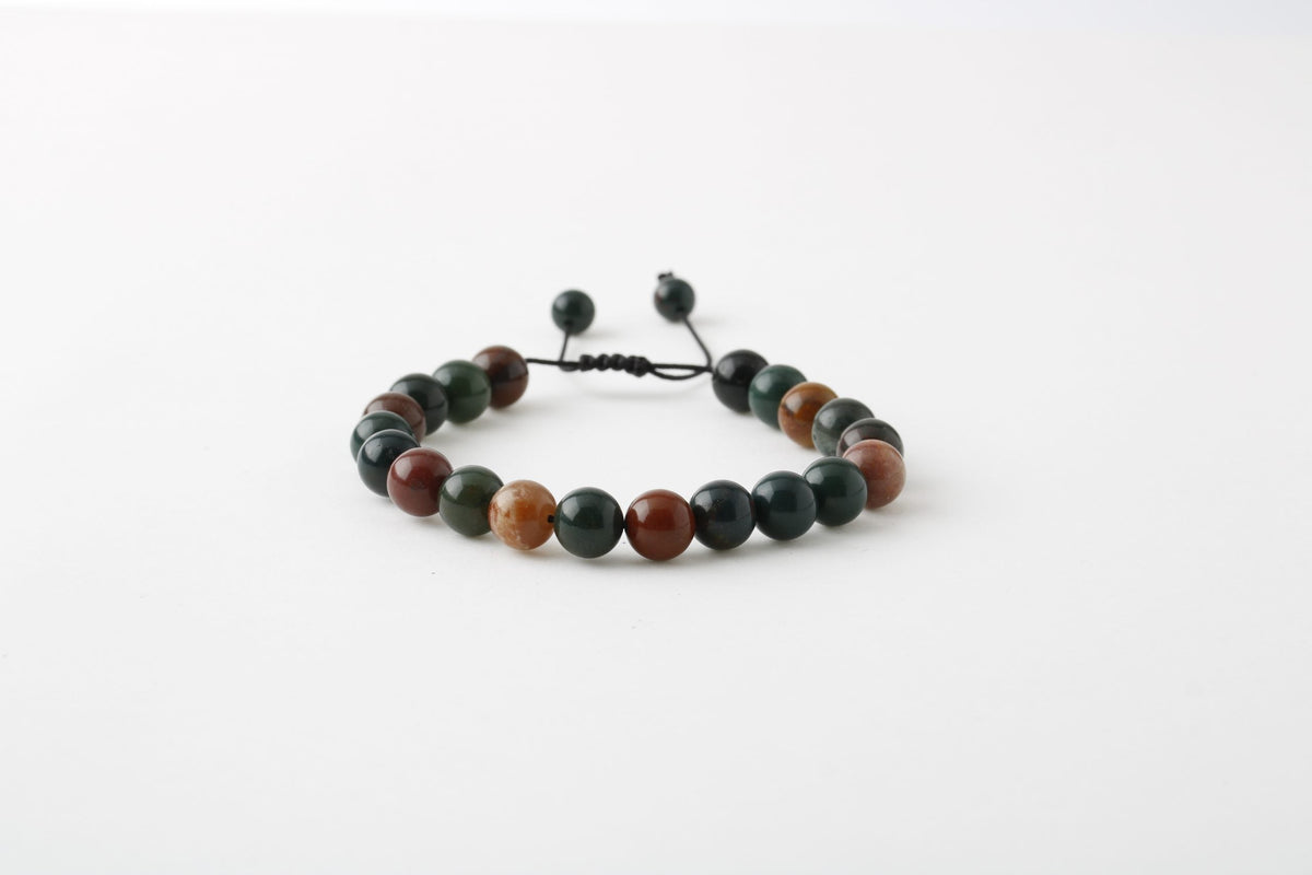 Kan Taşı 8mm Merdiven Kapama Doğal Taş Bileklik