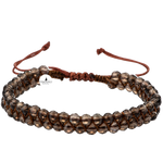 Dumanlı Kuvars 3-4mm Çift Sıra Doğal Taş Bileklik