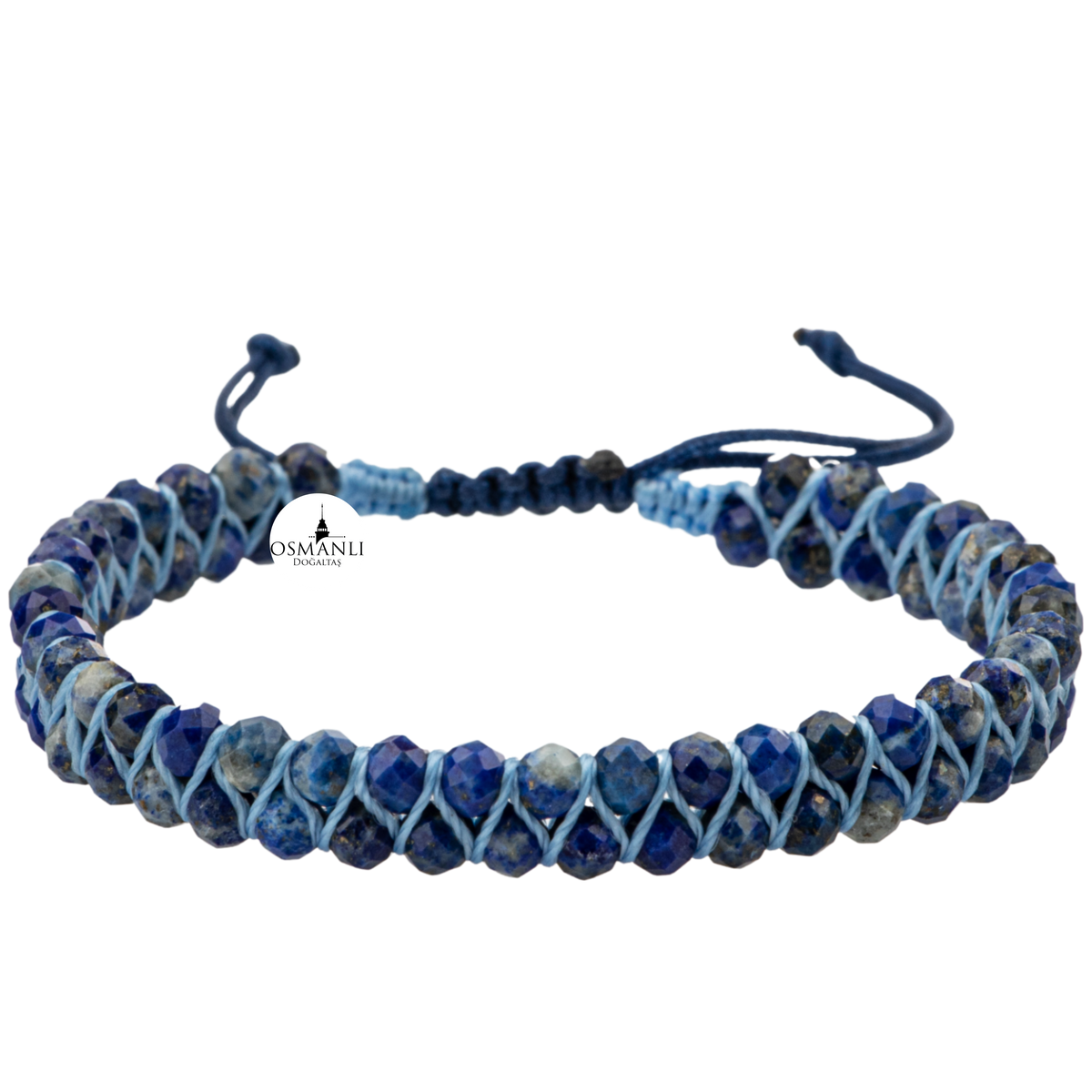 Lapis Lazuli 3-4mm Çift Sıra Doğal Taş Bileklik
