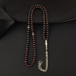 Bordo Granat Lal Doğal Taş Tesbih 99luk - 6mm