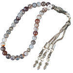 Botswana Akiği Doğal Taş Tesbih 33lük - 6mm