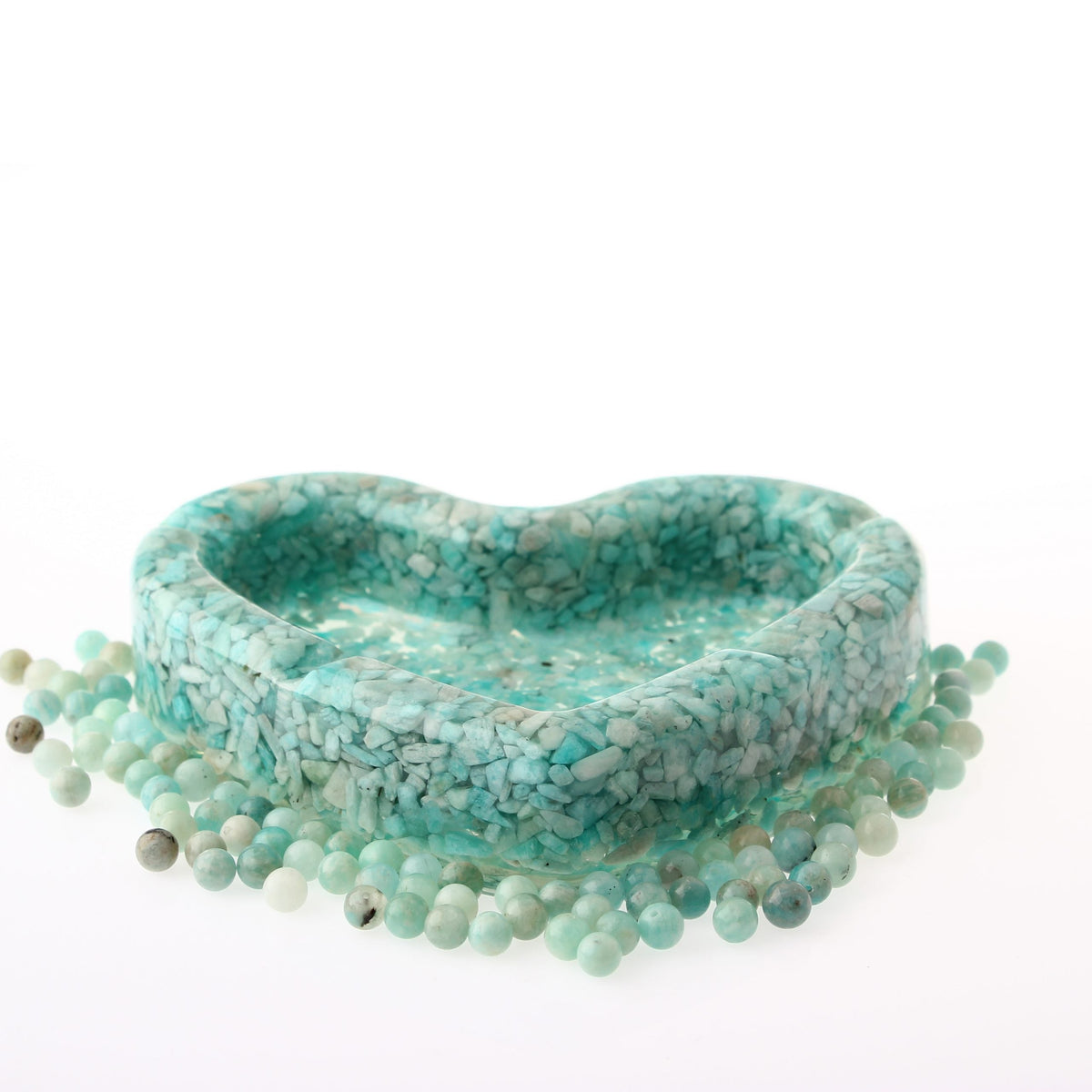 Amazonit Doğaltaş Epoksi Kül Tablası