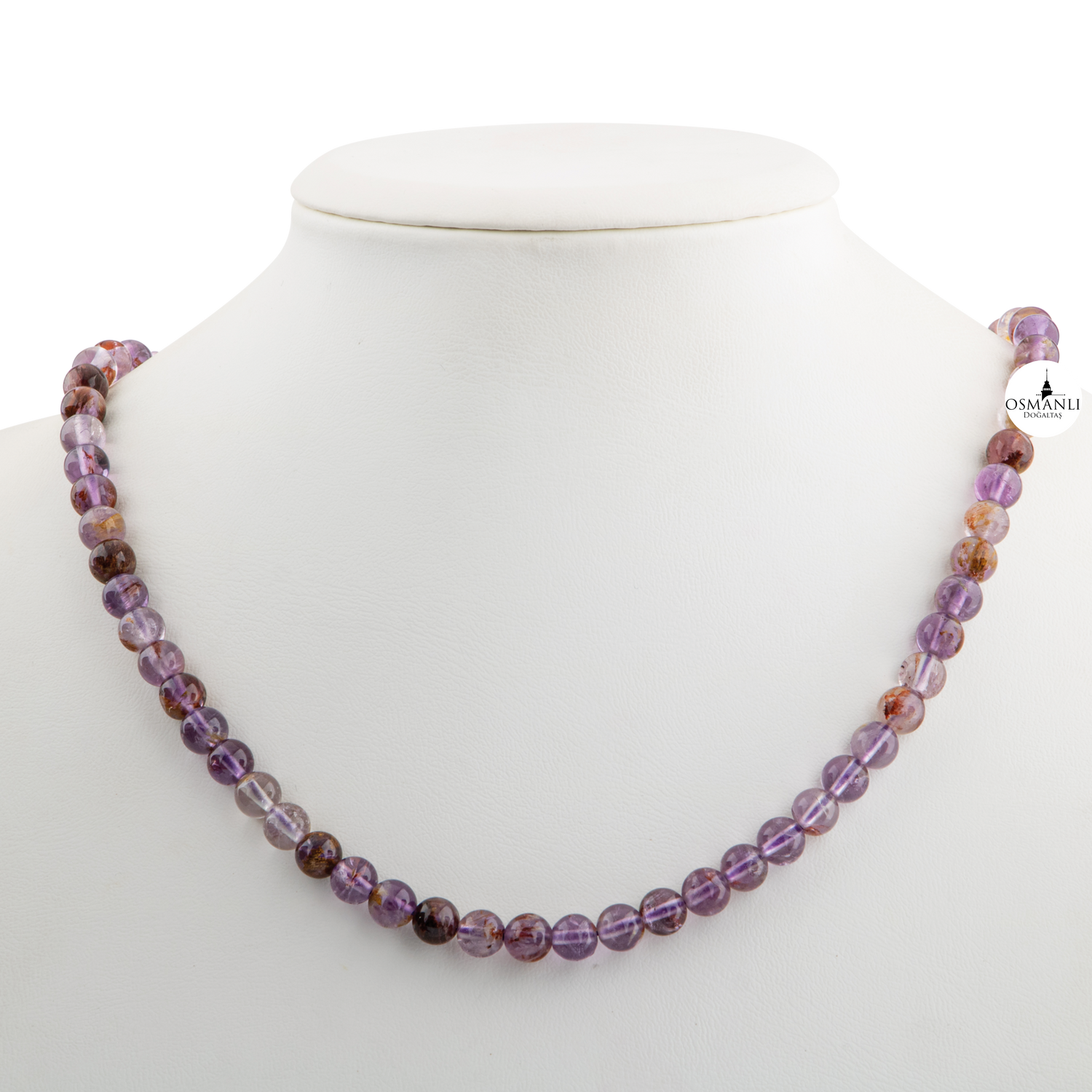 Fantom Kuvars 6 mm Dizi Doğal Taş Kolye