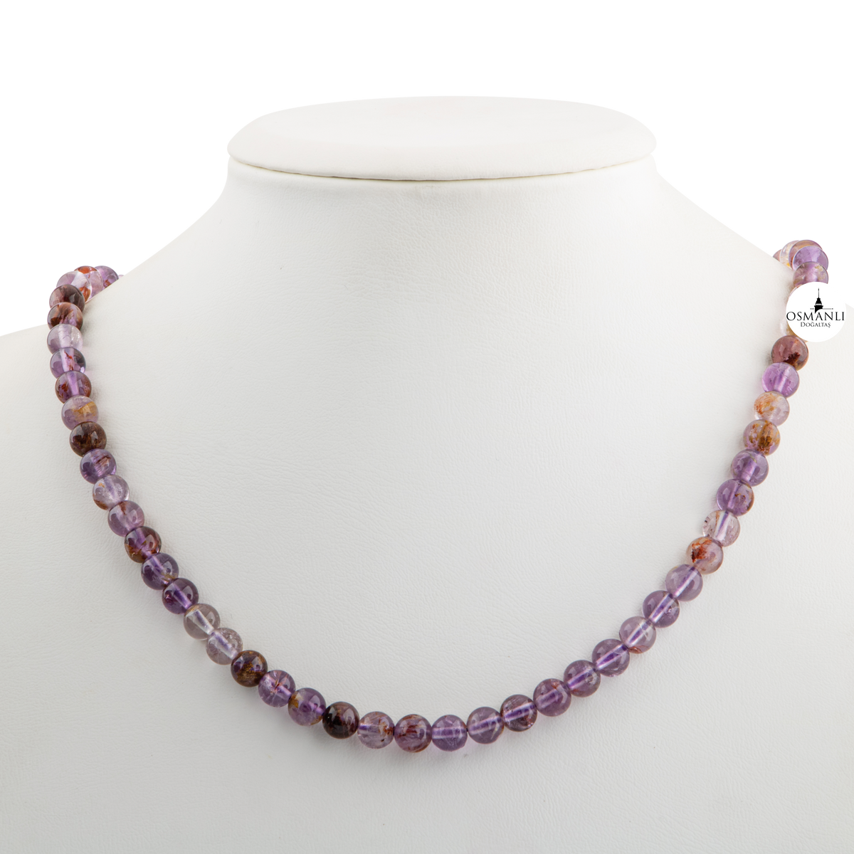 Fantom Kuvars 6 mm Dizi Doğal Taş Kolye