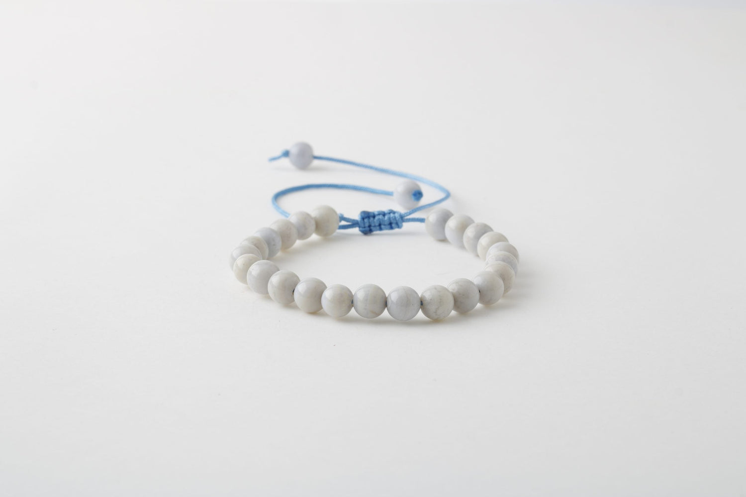 Mavi Akik 6mm Merdiven Kapama Doğal Taş Bileklik
