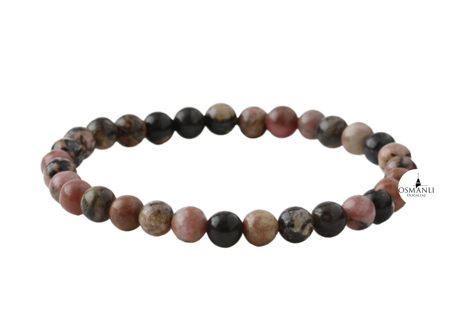 Rodonit 6mm Doğal Taş Bileklik