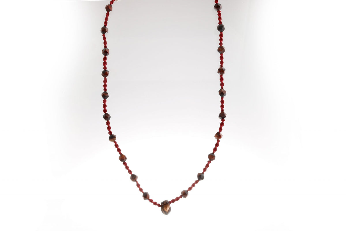 Terra, Kaplan Gözü - Dumanlı Kuvars Doğal Taş Kolye