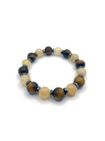 Hakiki Doğal Sertifikalı Kaplan Gözü - Sitrin - Hematit 10mm Doğal Taş Bileklik