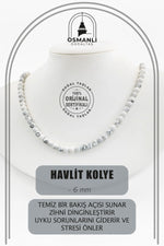 Havlit 6 mm Dizi Doğal Taş Kolye