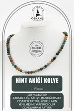 Hint Akiği 6 mm Dizi Doğal Taş Kolye