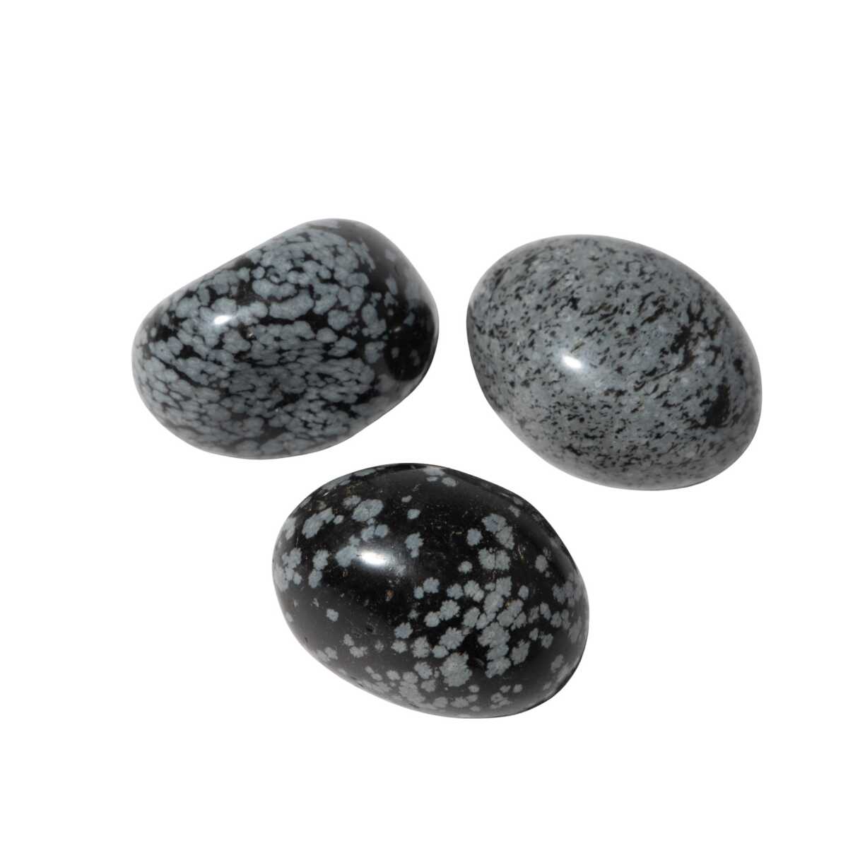 Karlı Obsidyen Doğal Taş Tımbıl El Taşı