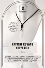 Kristal Kuvars Doğal Taş Kolye Ucu 3cm