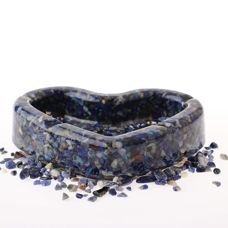Lapis Lazuli Doğaltaş Epoksi Kül Tablası
