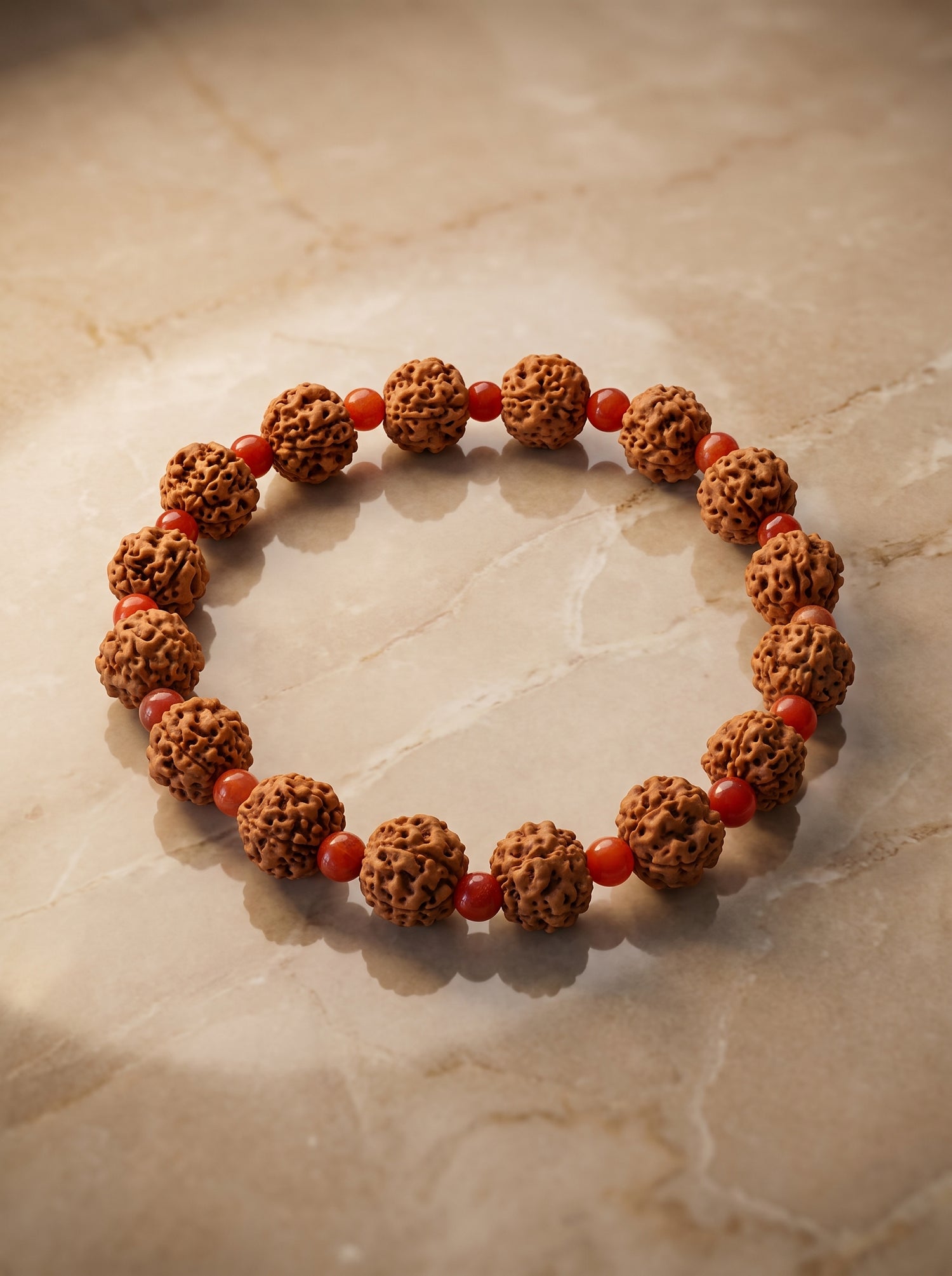 Rudraksha - Madagaskar Akik Doğal Taş Bileklik