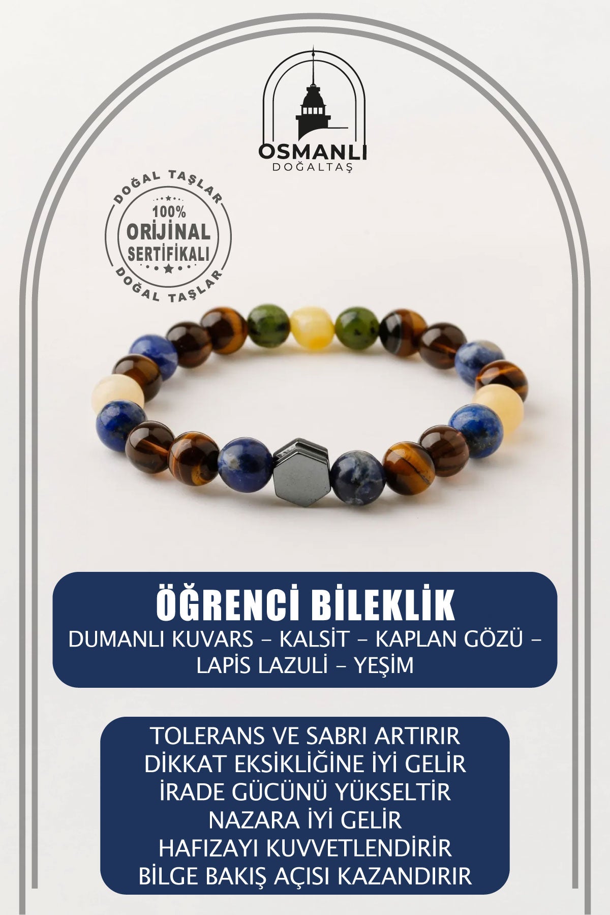 Öğrenci Doğal Taş Bileklik