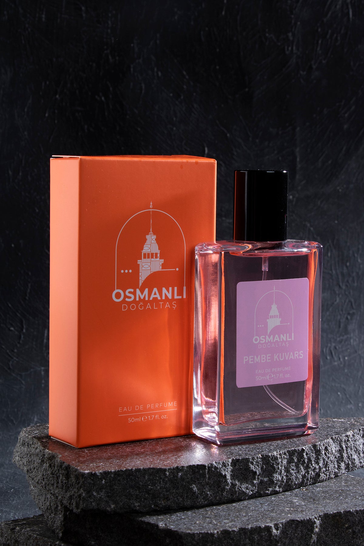 Osmanlı Doğal Taş Pembe Kuvars Parfüm 50 ml