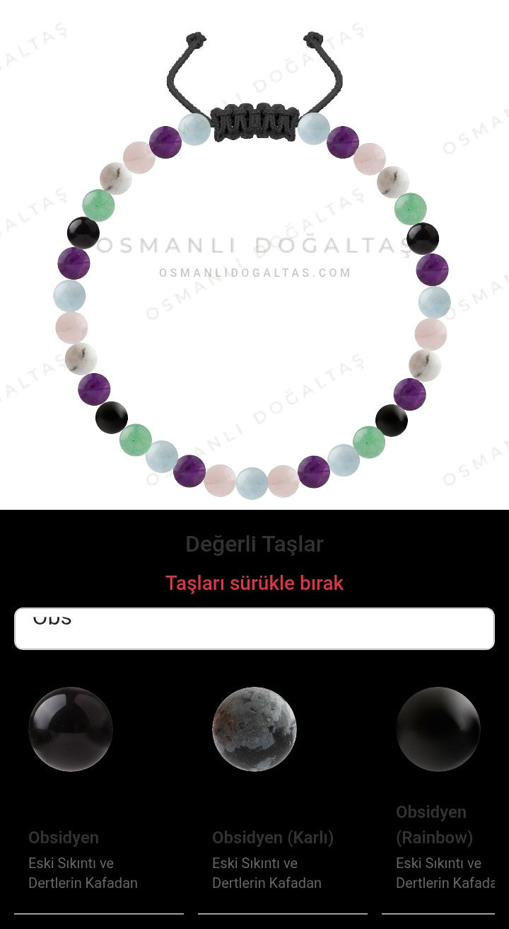 Özel Tasarım Merdiven Kapama Bileklik - 33 Taş - Özel Tasarım Görseli