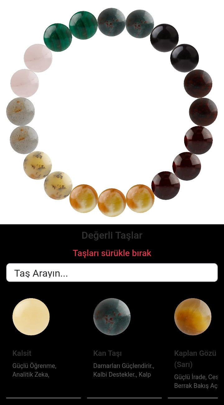Özel Tasarım Elastik Misineli - 20 Taş - Özel Tasarım Görseli