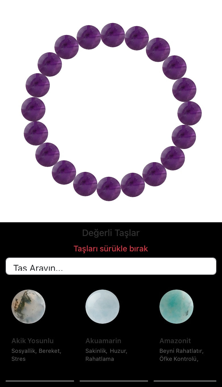 Özel Tasarım Elastik Misineli - 20 Taş - Özel Tasarım Görseli