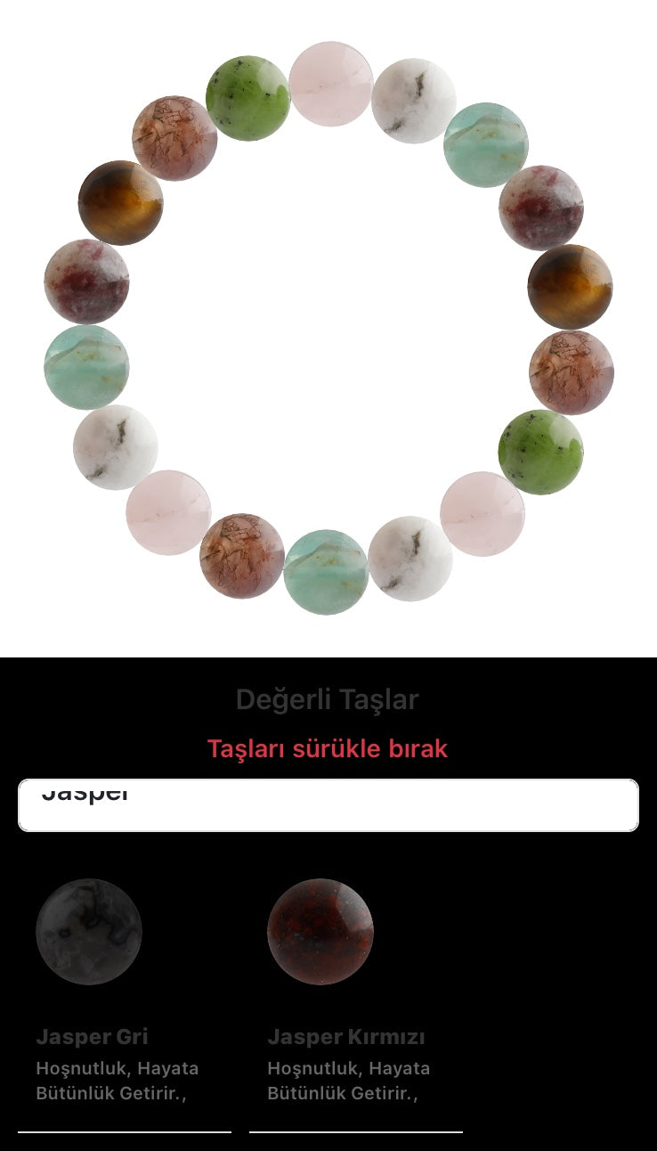 Özel Tasarım Elastik Misineli - 18 Taş - Özel Tasarım Görseli